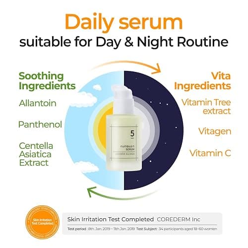 numbuzin No.5 Serum | Goodbye Blemish Serum | for Acne Scars with Vitamin C, Niacinamide, Antioxidant | Lightweight Gel, Korean Skincare for Face | 1.69 fl. oz. thumbnail 5