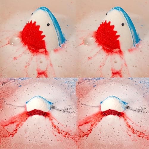 Kids Bath Bombs with Surprise Inside,4 Pack Marine Shark Bath Bomb for with Ocean Sea Animals for Girls Boys Toddlers, Safe Natural & Organic thumbnail 3