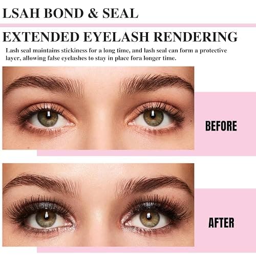 Mayhug Lash Cluster Glue Bond and Seal Kit with Lash Glue Remover and Tweezers Long-Lasting, Waterproof For DIY Eyelash Extension At Home Use Beginners Friendly Kit 4-in-1 thumbnail 6