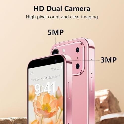 Mini Smartphone 3.0" Android Mini Phone World's Smallest Phone for Student | WiFi APP Download/GPS/Face ID/Expandable memory/Camera/Video Call,Phone for Travel Backup&Digital Detox,Gift for Kids,Pink thumbnail 5