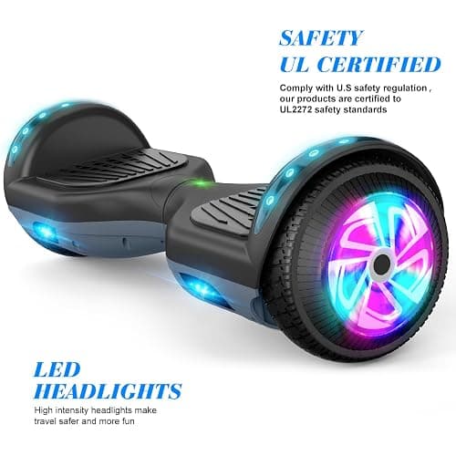 FLYING-ANT Self Balance Scooter 6.5" with Speaker and LED Lights Red thumbnail 6