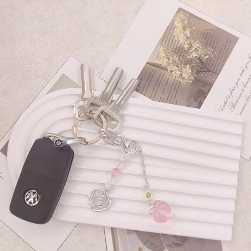 AGEN KGEN Aesthetic Y2K keychains Cute Butterfly Star Strawberry Bear Guitar Keychains Charms for Women Bag Purse Gifts thumbnail 3