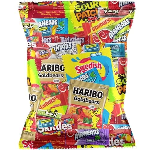 Bulk Assorted Fruit Candy - Starburst, Skittles, Fish, Air Heads, Jolly Rancher, Sour Punch, Gold-Bears Gummi Bears & Twizzlers, Candy's, Pops, Dots, (32 Oz Variety Pack) (Candies may vary) thumbnail 8