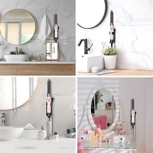 Wandhalterung für Dyson Airwrap Halterung Dyson Halterung, Dyson Zubehör Halterung Föhn Halterung Ohne Bohren, Dyson Föhn Halterung Dyson Halterung Airwrap für Verschiedene Lockige Haar Sticks thumbnail 6