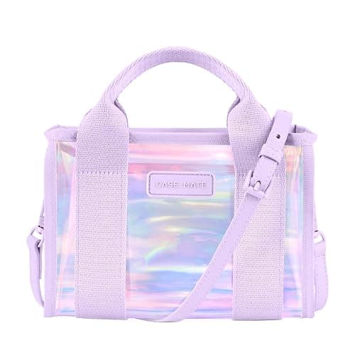 Case-Mate Soap Bubble Jelly Stadium Bag for Women - Clear Tote Bag for Stadium Events - Iridescent Mini Purse with Crossbody Strap - Water-Resistant Tote Handbags for Keys, Phone, Wallet & Sunglasses - Image 1