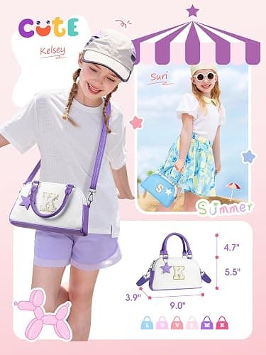 Elilier Birthday Gifts for 2 3 4 5 6 7 8 9 10 11 12, Girls Purse Kids Handle Bag, Gift for Toddler Kids Girls Preteens - Blue - B thumbnail 5