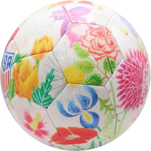 Icon Sports Officially Licensed U.S. Soccer Federation Size 5 Soccer Ball | Crayola & Fox Sport Collaboration Flower Ball by Elysa Garcia (NO Ball Box) thumbnail 8