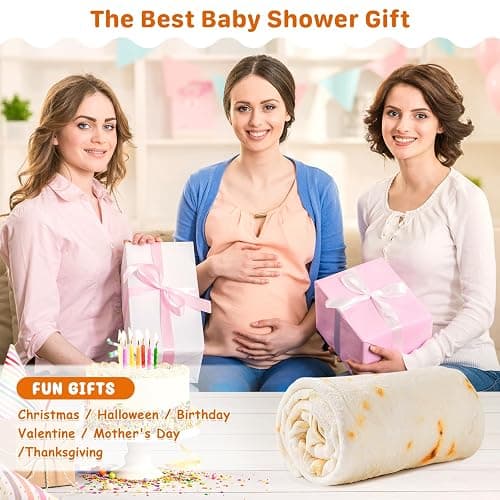 Lhedon Taco Blanket Baby Tortilla Blanket Burrito Swaddle 0-9 Months | Baby essentials blanket with 285 GSM soft flannel, ideal for nursery, stroller and travel, featuring a cute photo prop design thumbnail 3