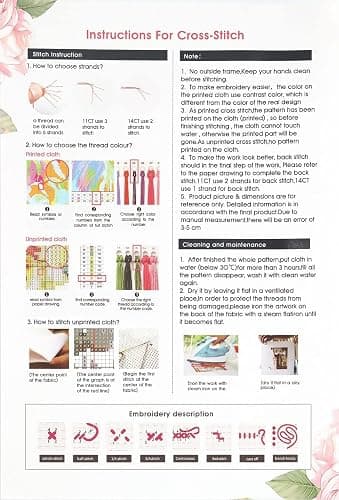 Bookshelf Stamped Cross Stitch Kits - Magical Book Counted Cross Stitch Kits for Beginners Adults Skull Needlepoint Cross-Stitch Patterns Dimensions Needlecrafts Embroidery Kits Arts and Crafts thumbnail 7