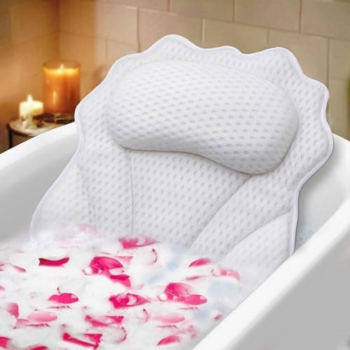 Ruvince - Oreiller de Bain Ergonomique de Luxe avec Soutien de la tête, du Cou, des épaules et du Dos - 4D - pour Baignoire - avec 6 ventouses puissantes, s'adapte à Toutes Les baignoires, spas - Image 1