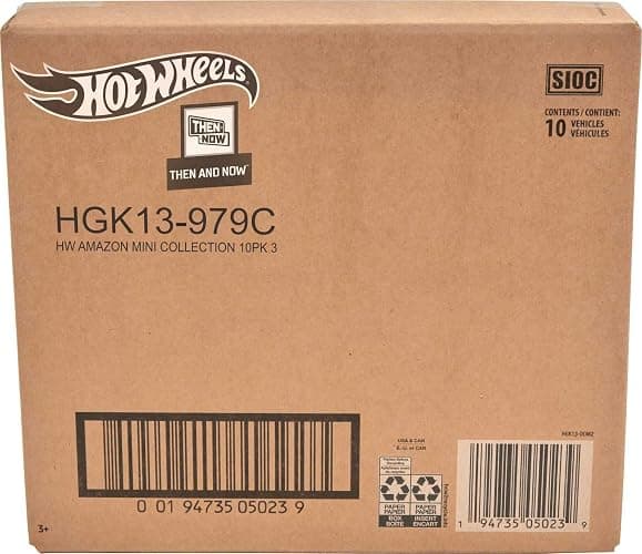 Hot Wheels Toy Cars or Trucks 10-Pack, Amazon Set of 10 1:64 Scale Vehicles for Kids & Collectors (Styles May Vary) thumbnail 6