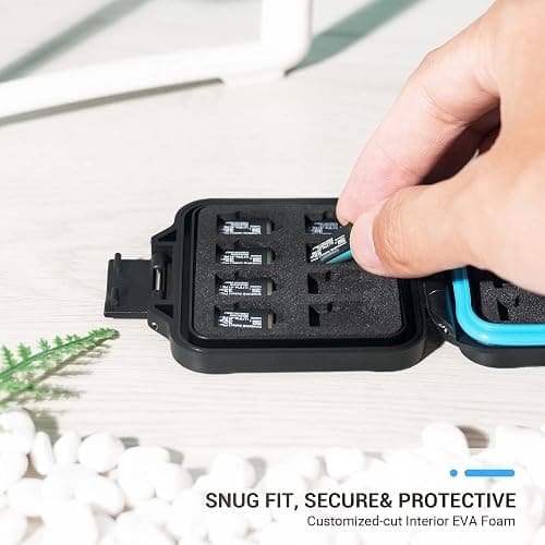 JJC 16 Slots Portable TF Micro SD Memory Card Case, Water-Resistant and Anti-Shock Micro SD Carrying Case for 16 MSD Micro SD/Micro SDHC/Micro SDXC Card with EVA Foam Interior thumbnail 3
