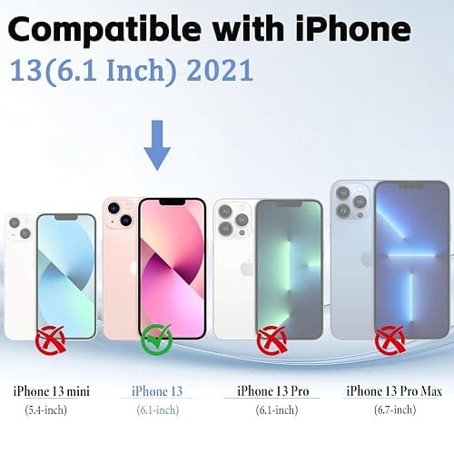 SenRiCase for iPhone 13/14 Case Cute Polka Dot Phone Case Compatible with MagSafe, Dual-Layer Shock Protection (Hard PC + Silicone) - Aesthetic Protective Phone Cover for Women Girls, Navy thumbnail 5