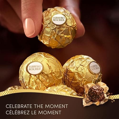 FERRERO ROCHER Fine Hazelnut Milk Chocolate Gift Box; 48 Count; Ideal Hostess Gift; 600g thumbnail 8