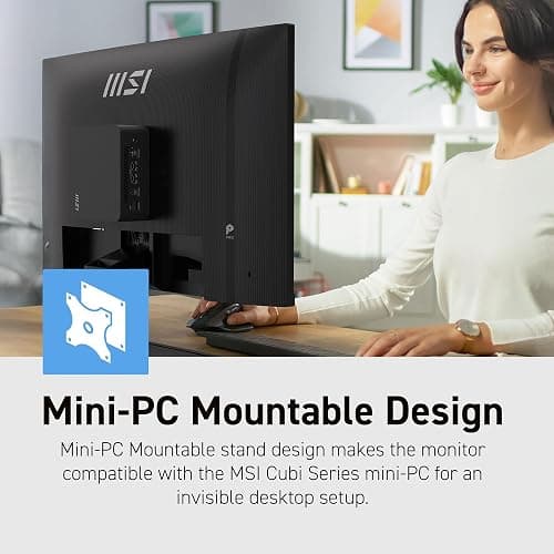 msi PRO MP273Q E14 27-inch IPS 2560 x 1440 (QHD) Computer Monitor, 144Hz,Adaptive-Synch, HDMI, DP Port, VESA Mountable, Tilt, Speaker, 1ms, Black thumbnail 4
