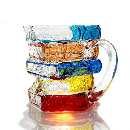 Custria G9W168 Book Coffee Mug 11 Oz, 3D Painted Stained-Glass Style Mug, Handcrafted Novelty Mug for Readers, Book Lovers, Chapter Book Mug for Writers & Librarians thumbnail 7
