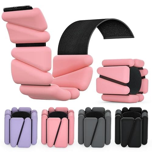 Wrist Weights, Ankle Weights for Women Men, Adjustable Wrist Weighted Bracelet for Home Gym Workout, Running, Yoga, Exercise, Strength Training, Set of 2 (1LB Each) thumbnail 8