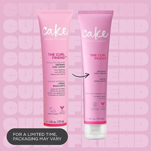 Cake Beauty Curl Defining Cream, The Curl Friend - Moisturizes and Defines Curls – For Frizz Control & Detangling - Avocado Oil, Soybean Oil & Shea Butter – For Curly Hair- 6 Fl Oz / 177 mL | Moisturizes thumbnail 2