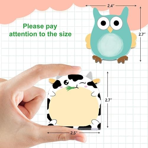Fancy Land 24 Pads Cute Sticky Notes Animal Sticky Notes for Teachers Classrooms 720 Sheets Memo Pads Page Markers Flags Teacher Appreciation Nurse End of Year Graduation Gift Home Office Supplies thumbnail 3