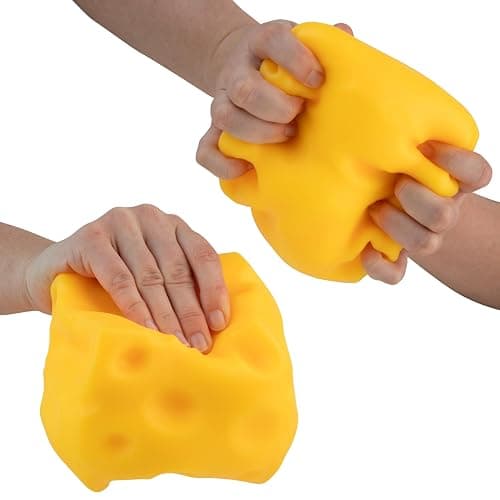 ORB Easy Sqweezy Super Cheesy - Squeeze This Big, Fun, Squishy, Slow Rising, Extra Soft Giant Block of Cheese for Stress Relief - Original Sensory / Fidget Novelty Toy and Gift for Kids and Adults thumbnail 4