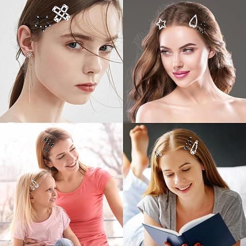 20PCS Star Hair Clips Y2k Hair Accessories for Women Black White Polka Dot Cute Hair Pins for Girls Star Barrettes Non Slip Kawaii Snap Hair Clips Small for Styling Festival Accessories thumbnail 2