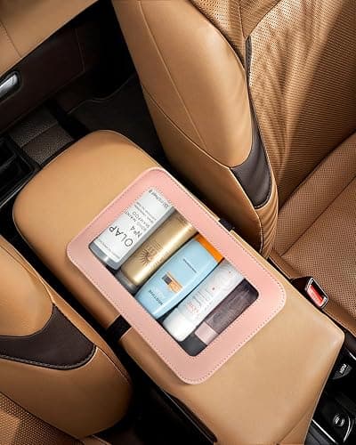 LETGO Clear Makeup Bags, TSA Approved Toiletry Bag with Zipper, Makeup Organizer for Carry-on Travel Essentials, Car Accessories Organizers Storage for Women Men (Clear-Pink) thumbnail 7