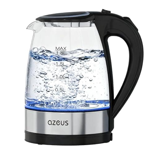 AZEUS Electric Kettle 1500W Tea Kettle, 1.8L Large Capacity with Auto Shut-Off and Boil-Dry Protection, BPA-Free - Image 1
