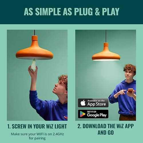 WiZ LED Smart Light Bulbs, Sunset to Sunrise Automation + Motion Detection + Control with Voice or App, Full Color A19 60W 800LM E26 Indoor, Matter Compatible - 1 Pack thumbnail 6