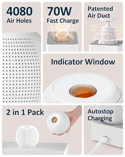 Rechargeable White Mini Dehumidifier thumbnail 8