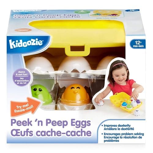 Kidoozie - Peek 'N Peep Eggs - Baby Match Up Toy with Lights and Music | Crack open the surprises - match, peek and press for lights and music that reward curious little explorers, Ages 6+ Months thumbnail 7