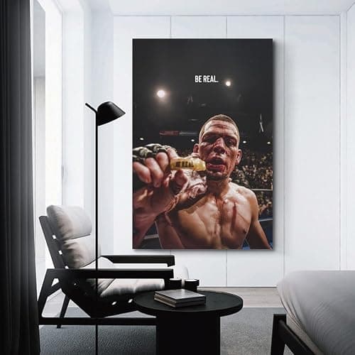 Nate Diaz 6 Canvas Poster Wall Art Decor Print Picture Paintings for Living Room Bedroom Decoration 12x18inch(30x45cm) thumbnail 3