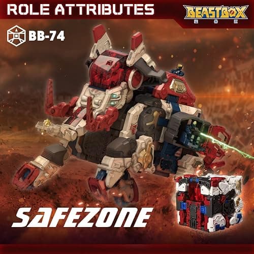 BEASTBOX BB-74 SAFEZONE Deformation Toys Action Figure, Converting Toys in Mecha and Cube, Perfect Birthday Party Gift for Teens and Adults thumbnail 9