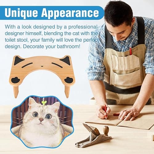 JLKCTHH Bamboo Toilet Stool for Bathroom, 7 Inches Foldable Poop Stool with Non-Slip Pads thumbnail 7
