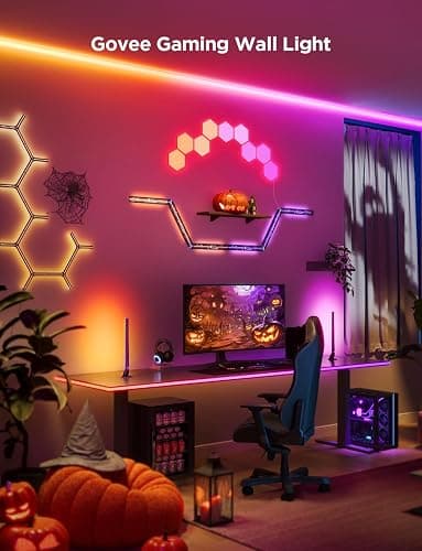 Govee Glide Hexa Light Panels, RGBIC Hexagon LED Wall Lights, Wi-Fi Smart Home Creative Wall Lights with Music Sync, Works with Alexa Google Assistant for Indoor Gaming Decor, 10 Pack thumbnail 3