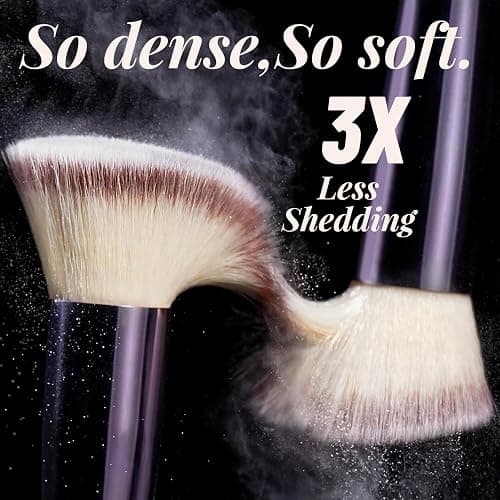 BS-MALL Makeup Brush Set 18 Pcs Professional Foundation Powder Concealers Eyeshadow Blush Synthetic Makeup Brushes with Labeled instruction Black Case Upgraded Version thumbnail 4