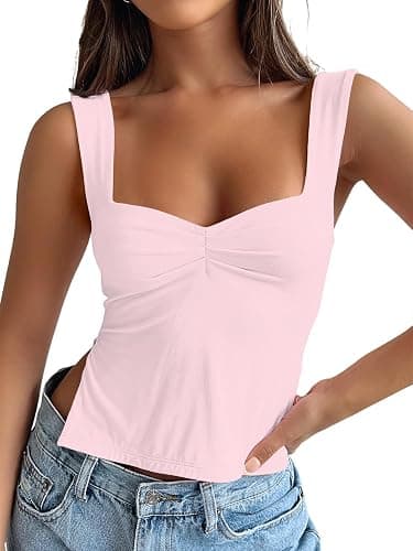 Trendy Queen Womens Going Out Crop Tops Backless Tank Tops Summer Y2k Teen Girls Basics Cute Clothes - Image 1