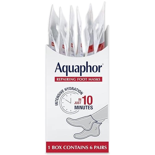 Aquaphor Repairing Foot Masks, Moisturizing Socks for Dry Feet, Hydrating Foot Care Treatment with Avocado Oil and Shea Butter, Pack of 6 thumbnail 14