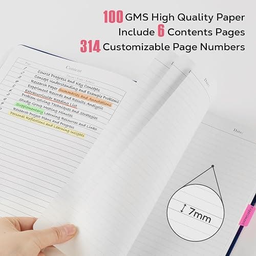 FOCUS DAY Lined Journal Notebook for Women/Men Writing Work, 320 Pages Hardcover Pink Leather Daily Diary Journals Note book College Ruled for Note Taking, A5 (5.7'' X 8.4'') thumbnail 5