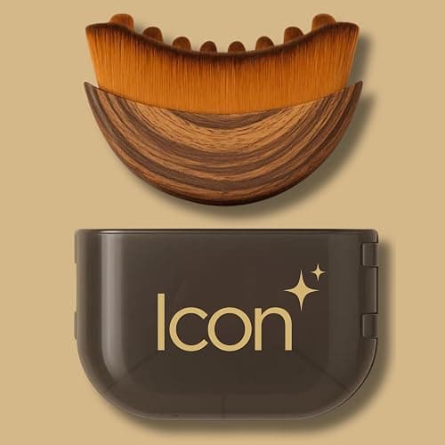 ICON Lymphatic Contour Brush for Face, Face Sculpting Tool for Lymphatic Drainage, Ultra Soft Bristles, Dry Brush, Helps Reduce Look of Puffiness (1 Pack) - Image 1