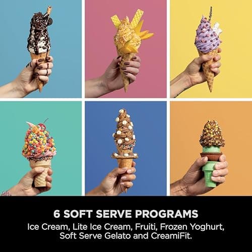Ninja CREAMi Scoop and Swirl Ice Cream Machine with 2x Tubs, 13 Functions, Makes Ice Cream, Soft Serve, Gelato, Sorbet, Milkshakes and More, Mix-In Option, Stone Gold, NC701UKSTGD thumbnail 5