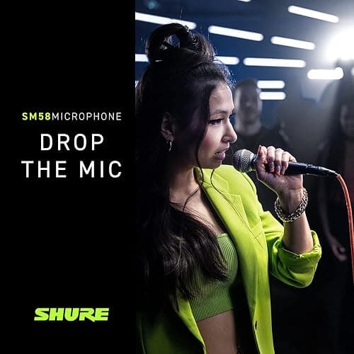 Shure SM58-LC Dynamic Vocal Microphone – Professional Handheld Cardioid XLR Mic for Singing, Live Performance, Studio Recording, Podcast & Broadcast, Black thumbnail 6
