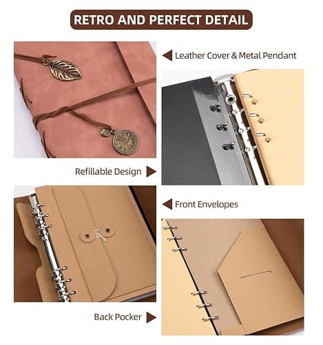 ALKALO Scrapbook Photo Album 100 Pages, 60 Pages Self Adhesive+40 Pages Kraft Paper DIY Photo Book for 2x3 3x5 4x6 5x7 Pictures, Leather Memory Book for Wedding Baby Family Travel Birthday Christmas thumbnail 5