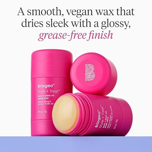 Briogeo Style + Treat Yuzu + Plum Oil Sleek Stick, Vegan Wax Hair Stick, Non-Greasy, Travel-Friendly, Tames Flyaways, Styling Stick for All Hair Types, Vegan, Cruelty-Free, 0.5 oz thumbnail 5