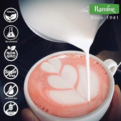Raming Pink Thai Tea Mix, Rosechana - Dye-Free, 100% Natural Loose Leaf Assam & Beetroot Blend for Thai Iced Tea and Milk Boba Tea - Authentic Original Thailand, 227g (8 oz) thumbnail 2