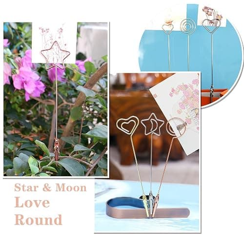 Wullina 3PCS Clips for Joints, Multi-Functional Picture Card Holders for Tables, Bracelet Necklace Jewelry Helper Tool - Heart Star& Round thumbnail 5
