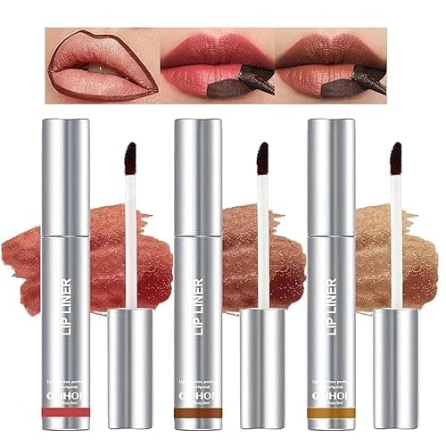 Detachable Lip Liner Set 3 Colors Peel lip liner Longwear and Pigmented Lip Pencil Peel Off Lip Stain - 3 Colors - 1 Count (Pack of 3)