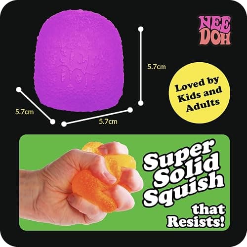 Schylling NeeDoh Gumdrop - Textured Sensory Toy with Super Solid Squish - 2.5" Tall - Colors May Vary (Pack of 1) thumbnail 2