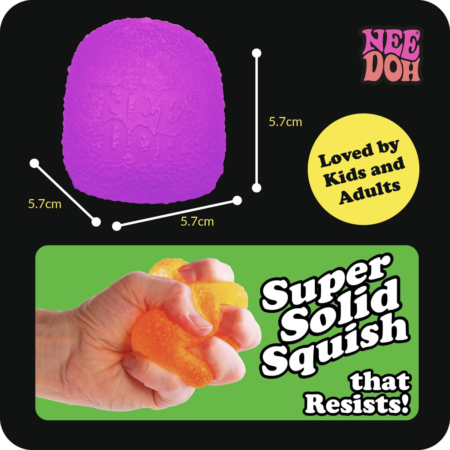 NeeDoh Gumdrop - Sensory Squishy Fidget Toy, Stress Relief, Soft & Stretchy, Translucent Texture, Returns to Shape, 4 Assorted Colours thumbnail 8
