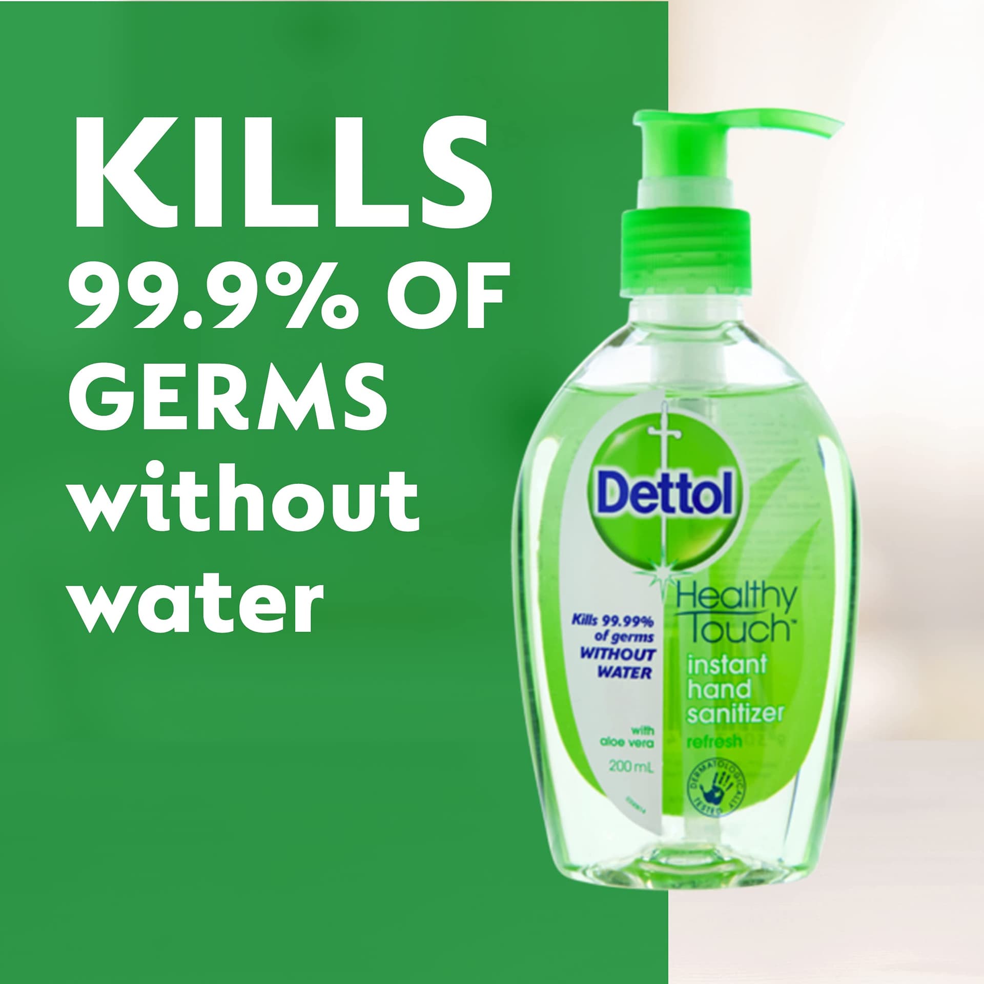 Dettol Healthy Touch Instant Liquid Hand Sanitiser Refresh, 200ml (Pack of 3) thumbnail 5