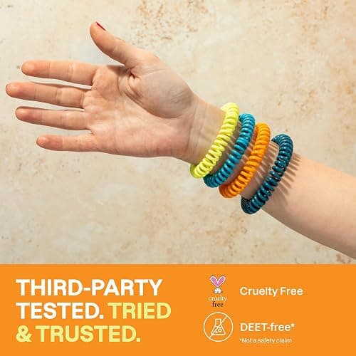 Cliganic 25 Pack Mosquito Repellent Bracelets for Adults & Kids - Natural DEET-Free Bands, Individually Wrapped thumbnail 8